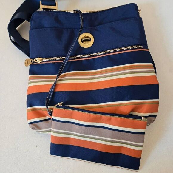 Baggallini Womens Stripe Hanover Crossbody Bag With Wristlet Multicolor Medium - Picture 12 of 14